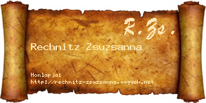 Rechnitz Zsuzsanna névjegykártya